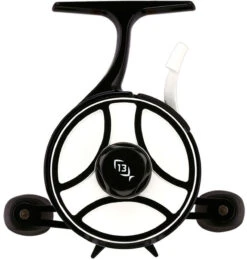 13 Fishing Black Betty Free Fall Ghost Ice Reel - Blackout Glow - L/H -Daiwa Sales Store 13 fishing bbffgwbog2 5 lh black betty free fall ghost ice reel 85459.1651258633