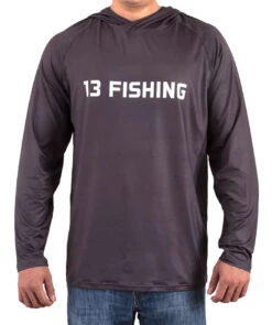 13 Fishing SUS Performance Long Sleeve Hooded Shirt - Medium