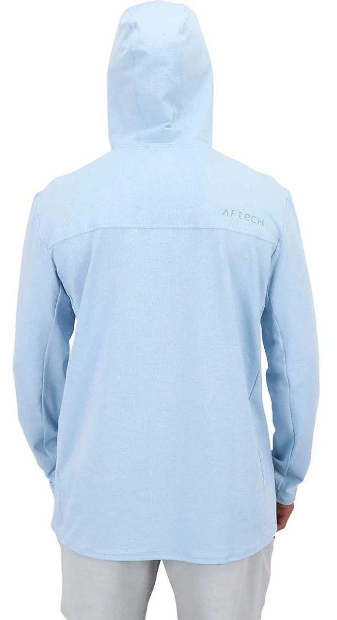 Aftco Rescue Lightweight Hoodie - Sky Blue Heather - Medium 3 Aftco Rescue Lightweight Hoodie - Sky Blue Heather - Medium - Image 3