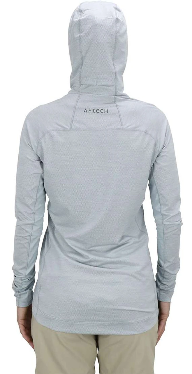 Aftco Womens Adapt Performance Hood - Light Gray Heather - Large 2 Aftco Womens Adapt Performance Hood - Light Gray Heather - Large - Image 2