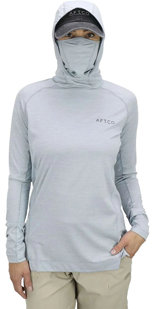 Aftco Womens Adapt Performance Hood - Light Gray Heather - X-Large 1 Aftco Womens Adapt Performance Hood - Light Gray Heather - X-Large