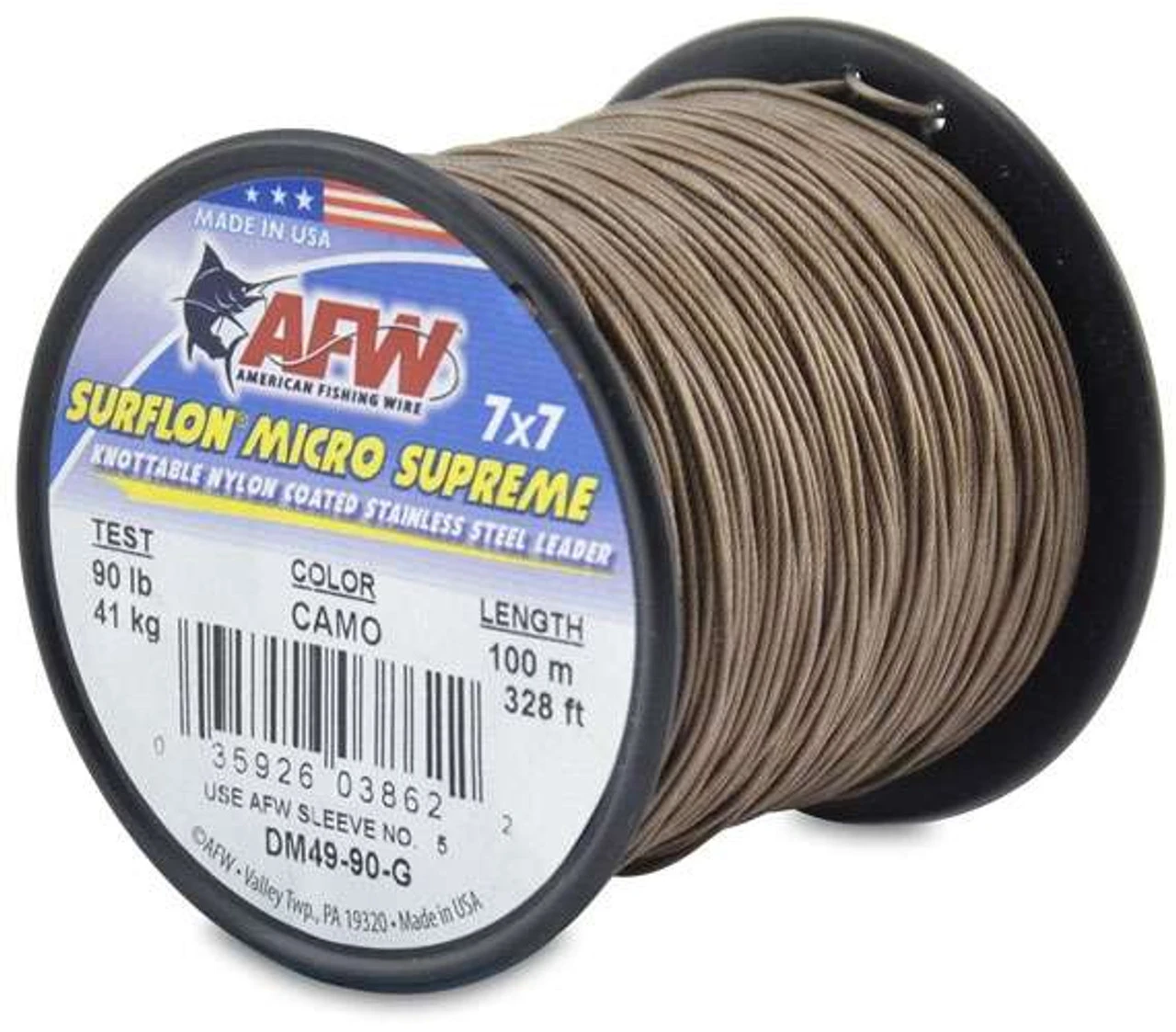 American Fishing Wire Surflon Micro Supreme Nylon 7x7 Leader Wire 2 American Fishing Wire Surflon Micro Supreme Nylon 7x7 Leader Wire - Image 2
