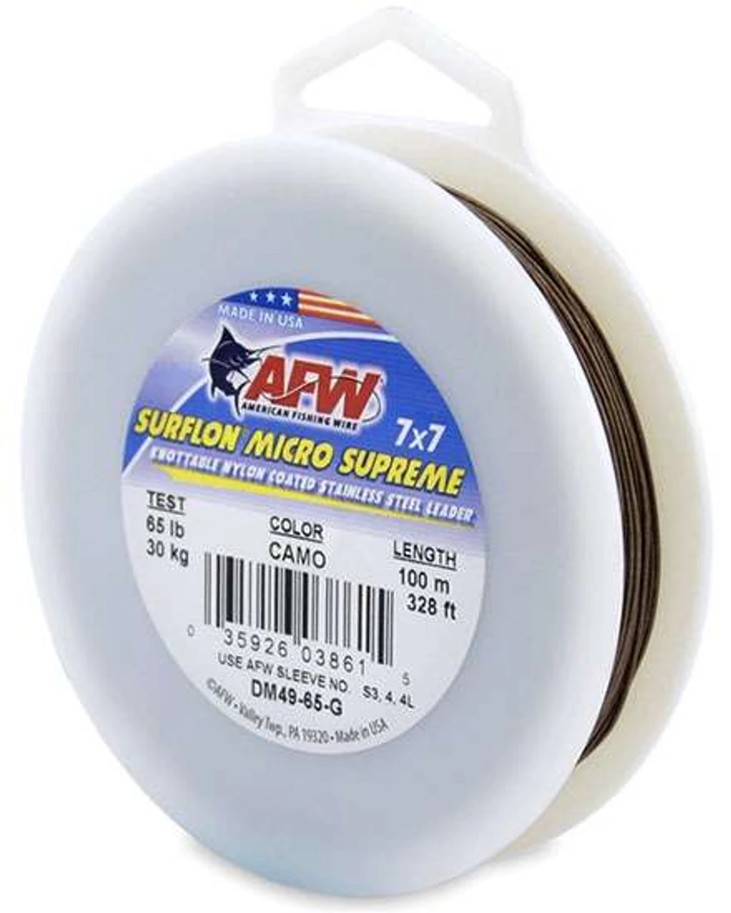 American Fishing Wire Surflon Micro Supreme Nylon 7x7 Leader Wire 1 American Fishing Wire Surflon Micro Supreme Nylon 7x7 Leader Wire