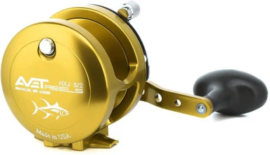 Avet HXJ 5/2 Two-Speed Lever Drag Casting Reel Gold 1 Avet HXJ 5/2 Two-Speed Lever Drag Casting Reel Gold