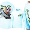 David Dunleavy Tarpon Rum Texas L/S Tee - Arctic Blue - Medium