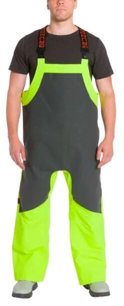 Grundens Ironclad Bib - Hi-Vis Yellow/Grey 5 Grundens Ironclad Bib - Hi-Vis Yellow/Grey -Daiwa Sales Store grundens ironclad bib hi vis yellow grey 06216.1651412425