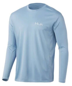 Huk Icon X Long Sleeve Shirt - Blue Fog - Large