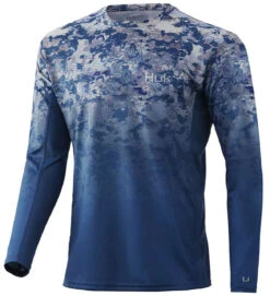 Huk Icon X Tide Change Fade Long Sleeve Shirt - Exuma - Large