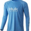 Huk Vented Pursuit Long Sleeve Shirt - Malibu Blue - Medium