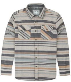 Jetty Horizon Flannel Shirt - Slate