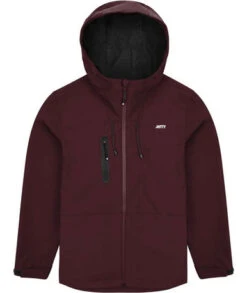 Jetty Oyster Shell Jacket - Oxblood Black - Medium