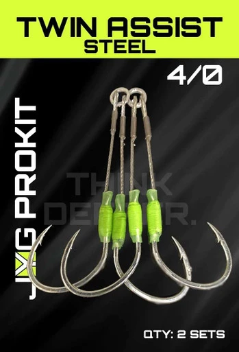 JYG Profishing Twin Steel Assist Hooks 1 JYG Profishing Twin Steel Assist Hooks