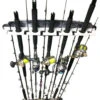 Reel Salty Waterproof 11 Fishing Rod Wall/Ceiling Storage Rack - Gray