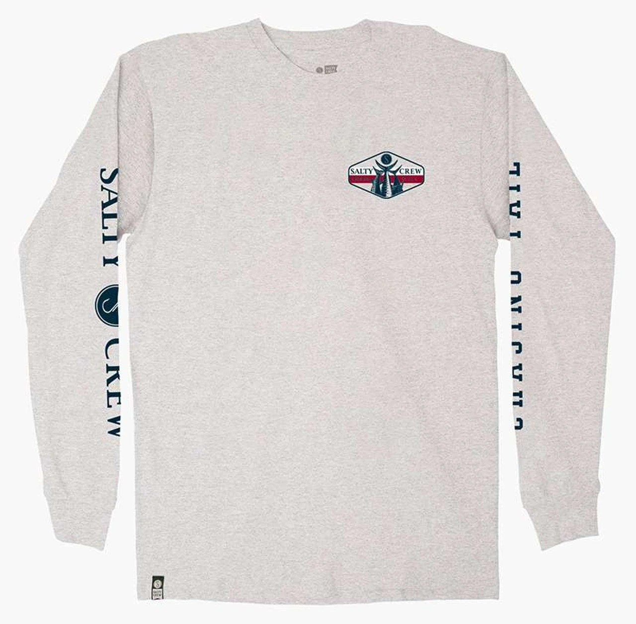 Salty Crew High Tail Premium Long Sleeve Tee - Athletic Heather - Small 2 Salty Crew High Tail Premium Long Sleeve Tee - Athletic Heather - Small - Image 2