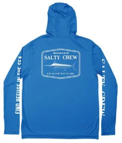 Salty Crew Stealth Hood Sunshirt - Royal - X-Large