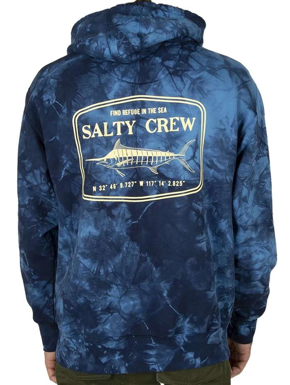 Salty Crew Stealth Tie Dye Fleece - Blue - X-Large 2 Salty Crew Stealth Tie Dye Fleece - Blue - X-Large - Image 2