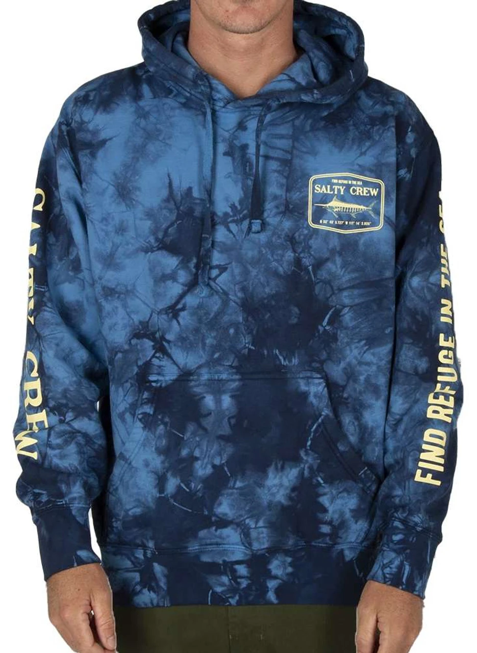 Salty Crew Stealth Tie Dye Fleece - Blue - X-Large 1 Salty Crew Stealth Tie Dye Fleece - Blue - X-Large