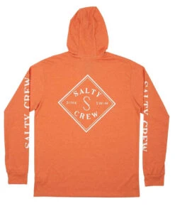 Salty Crew Tippet Pocket Hood Tech Tee - Sunburn - Medium