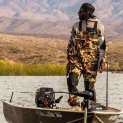 Simms CX Bib - Woodland Camo - 2X-Large -Daiwa Sales Store simms cx bib woodland camo 2xl 17489.1651410022