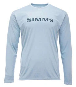 Simms Long Sleeve Tech Tee - Steel Blue - Medium