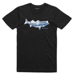 Simms Striper Bay Fill T-Shirt - Black - Large