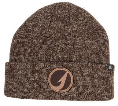 TackleDirect Cuffed Beanie With TD Logo Patch - Brown 1 TackleDirect Cuffed Beanie With TD Logo Patch - Brown