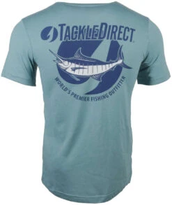TackleDirect Marlin Short Sleeve T-Shirt - Heather Ocean Blue - 2X-Large