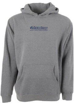 TackleDirect TDLH-GH TD Logo Hoody Gun Metal Heather/Navy 2XL