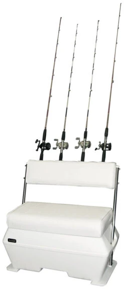 Todd 1792-URH Angler Series Large Deluxe Cooler/Livewell Seat With Rod Holders