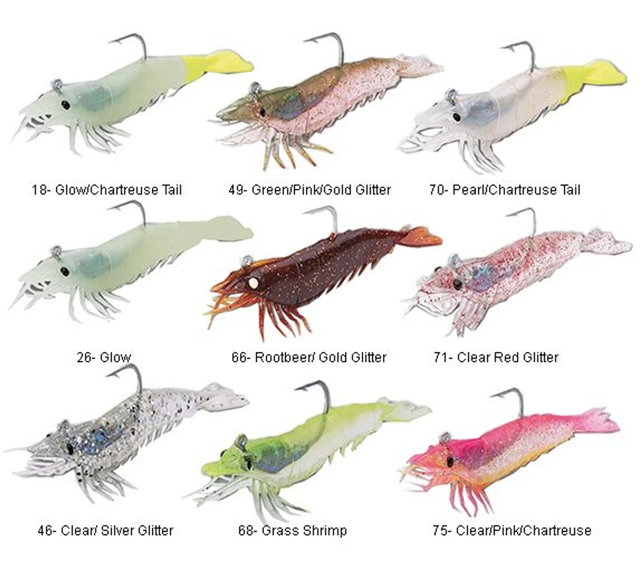Tsunami Holographic Shrimp Lures 2 Tsunami Holographic Shrimp Lures - Image 2