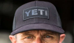 YETI Black On Black Patch Trucker Hat -Daiwa Sales Store yeti black on black patch trucker hat 96430.1651346646