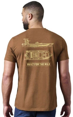 Yeti Skiff Blueprint Short Sleeve T-Shirt